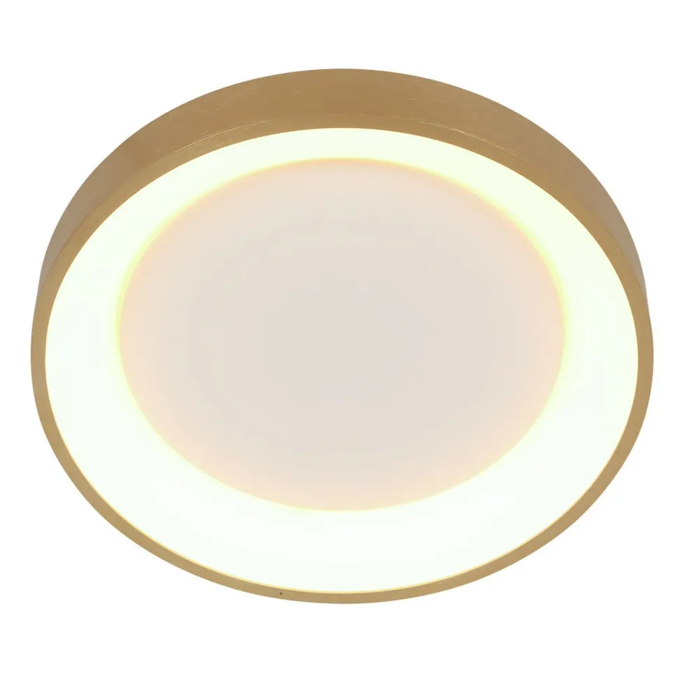 LED Deckenleuchte in Gold Weiß Ø38 cm 30 W gemütlich