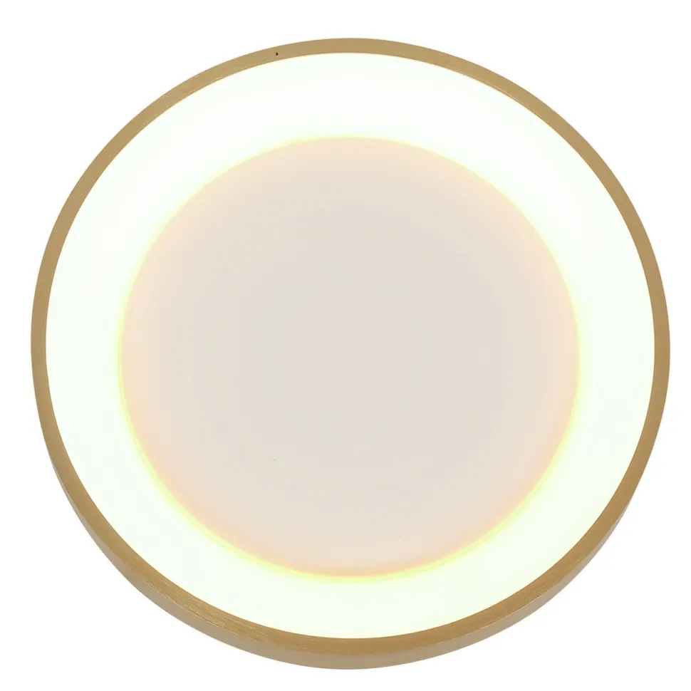 LED Deckenleuchte in Gold Weiß Ø38 cm 30 W gemütlich