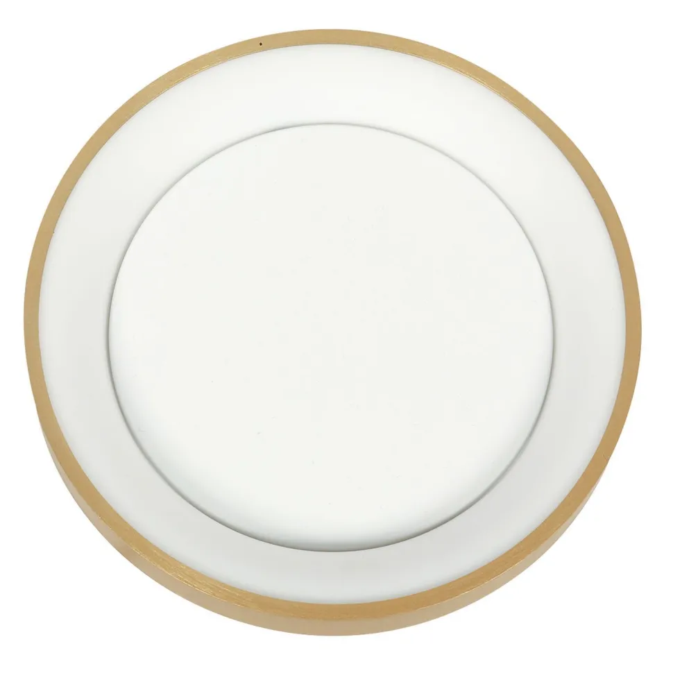 LED Deckenleuchte in Gold Weiß Ø38 cm 30 W gemütlich