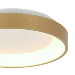 LED Deckenleuchte in Gold Weiß Ø38 cm 30 W gemütlich