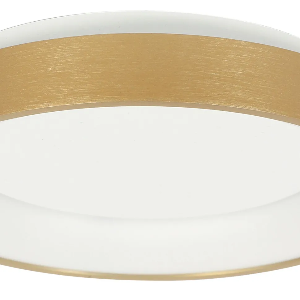 LED Deckenleuchte in Gold Weiß Ø38 cm 30 W gemütlich