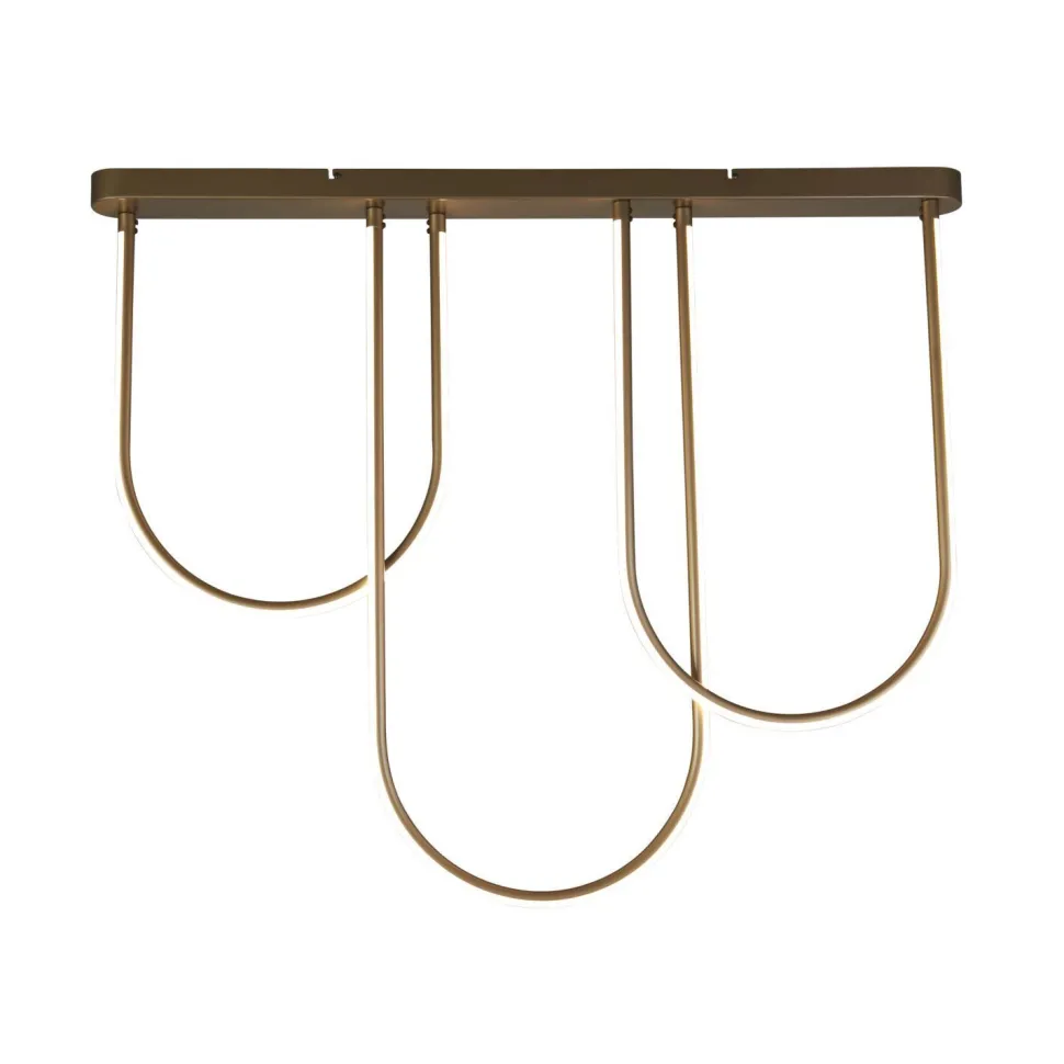 LED Deckenleuchte Metall Bögen Modern 3000 K in Bronze