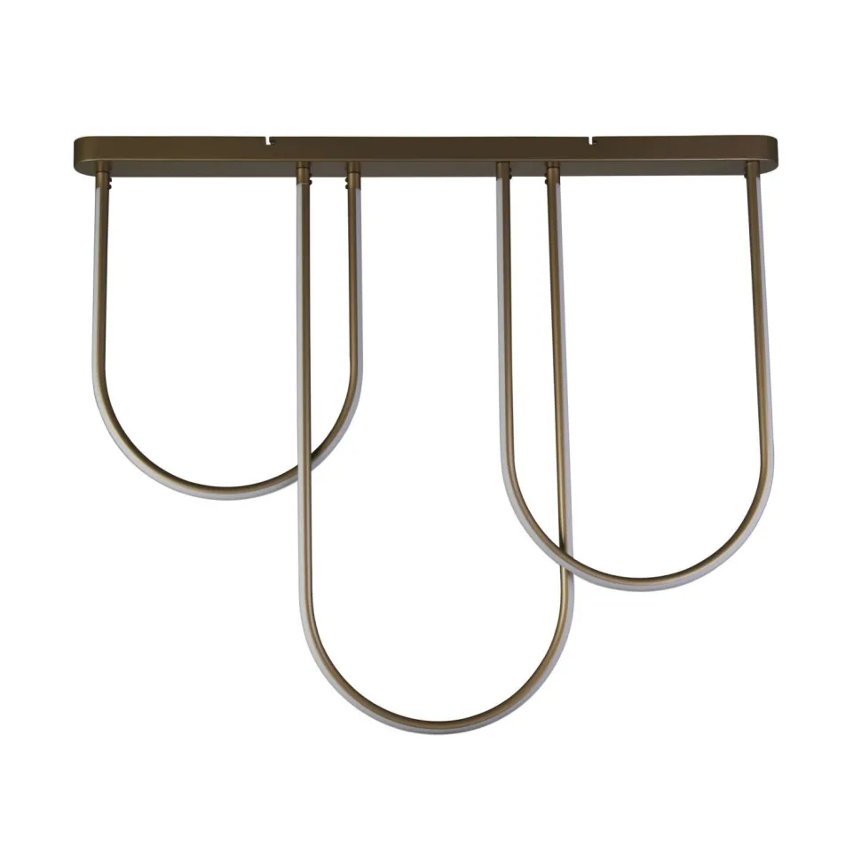LED Deckenleuchte Metall Bögen Modern 3000 K in Bronze