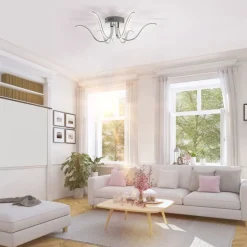 LED Deckenleuchte Metall in Chrom 3000 K 4 W L:67 cm