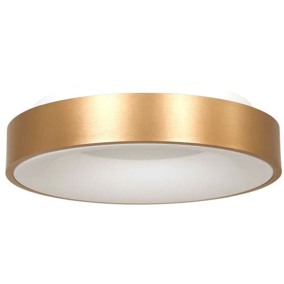 LED Deckenleuchte Metall Kunststoff in Gold Weiß 40 W