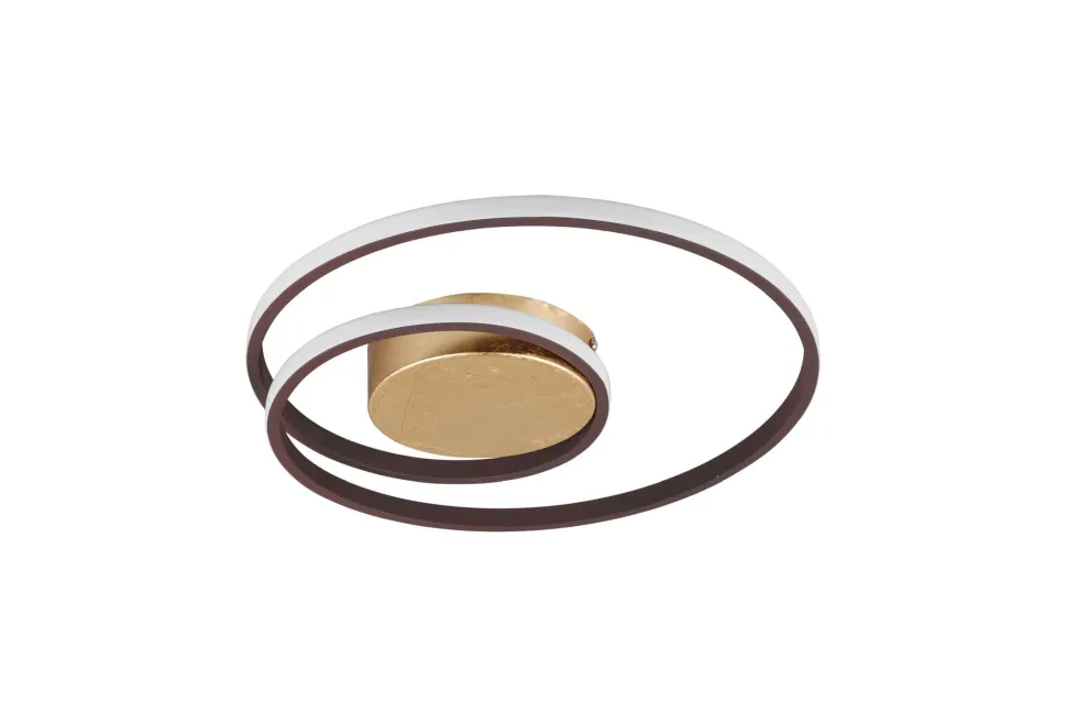 LED Deckenleuchte Metall Rost Schwarz B:39 cm Spirale