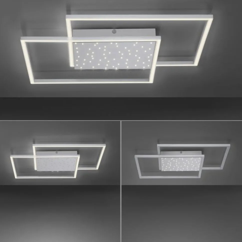 LED Deckenleuchte mit Nachthimmel in Stahl 49 W dimmbar