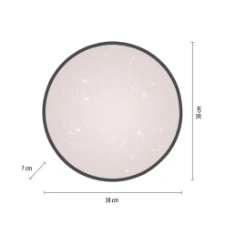 LED Deckenleuchte Nachthimmel Schwarz 3000 K dimmbar