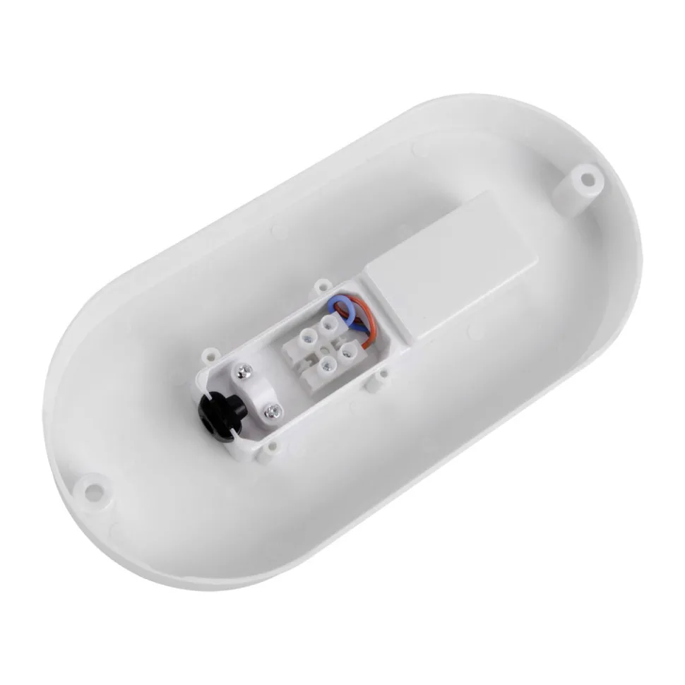 LED Deckenleuchte oval IP65 Weiß 19,5 cm Keller außen
