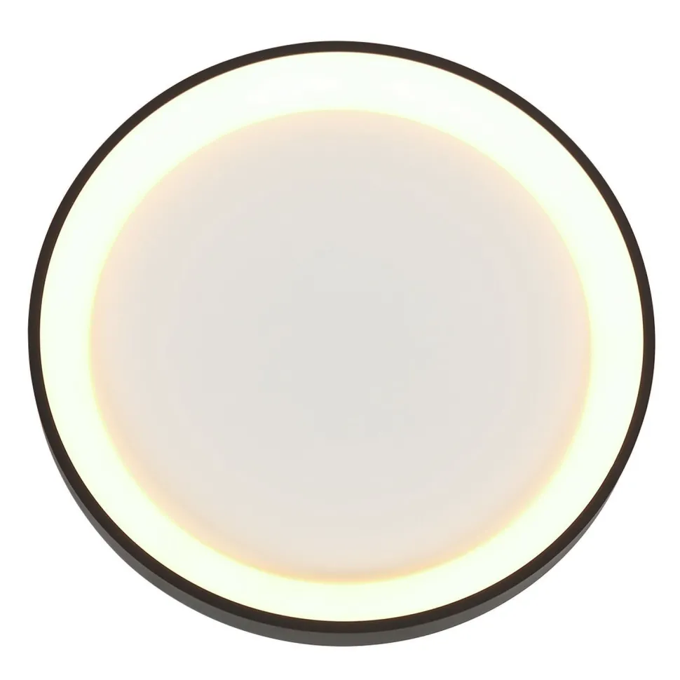 LED Deckenleuchte Schwarz Weiß Ø38 cm 30 W gemütlich