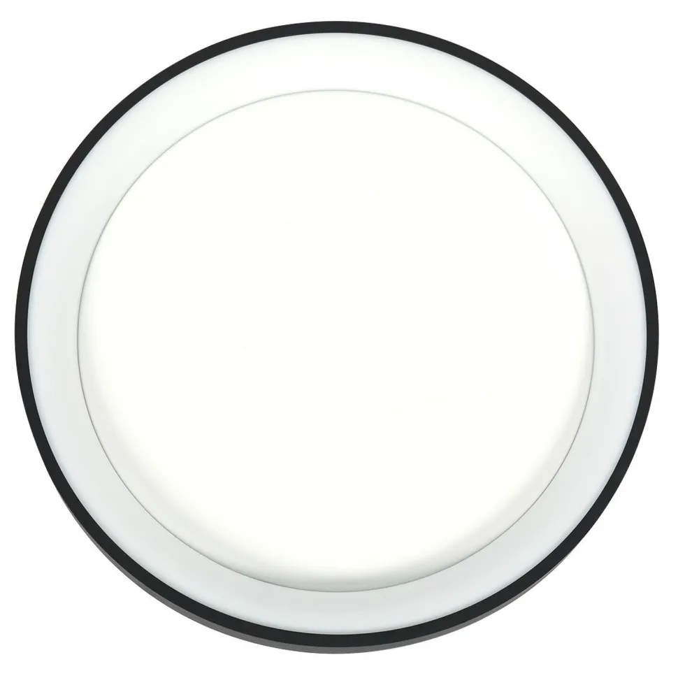 LED Deckenleuchte Schwarz Weiß Ø38 cm 30 W gemütlich