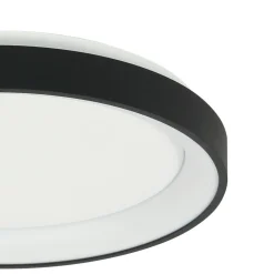 LED Deckenleuchte Schwarz Weiß Ø38 cm 30 W gemütlich