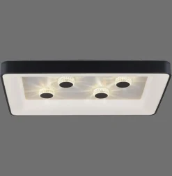 LED Deckenleuchte Schwarz 2700-5000 K 6295 lm dimmbar