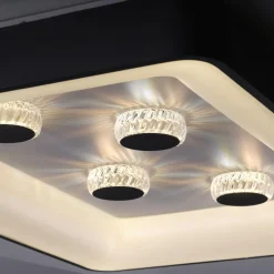 LED Deckenleuchte Schwarz 2700-5000 K 6295 lm dimmbar