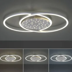 LED Deckenleuchte Sternenhimmel in Stahl 40 W dimmbar