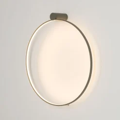 LED Deckenleuchte warmweiß Aluminium Seidenolive 21 W