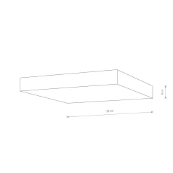 LED Deckenleuchte warmweiß 3000 K 4300 lm B: 30 cm Schwarz