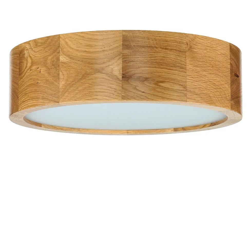 LED Deckenleuchte Wohnzimmer Holzlampe Eiche