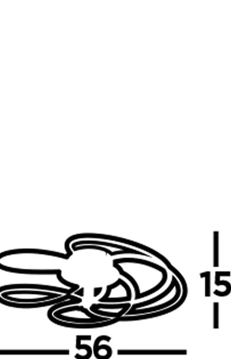 LED Deckenleuchte Wohnzimmer Chrom Weiß 3000 K B: 56 cm