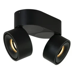 LED Deckenstrahler Metall Schwarz L:16,1 cm 2-flammig