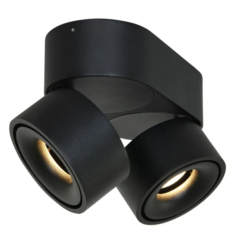 LED Deckenstrahler Metall Schwarz L:16,1 cm 2-flammig