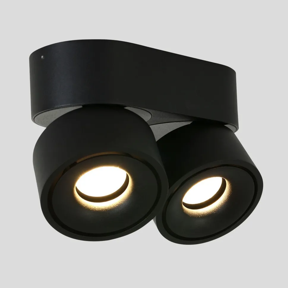 LED Deckenstrahler Metall Schwarz L:16,1 cm 2-flammig