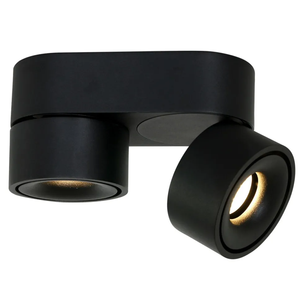 LED Deckenstrahler Metall Schwarz L:16,1 cm 2-flammig