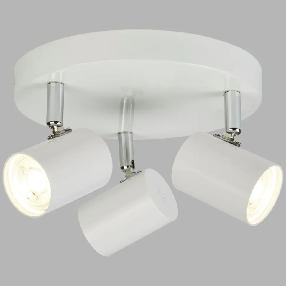 LED Deckenstrahler Weiß 3000 K 3-flammig Ø 26 cm rund