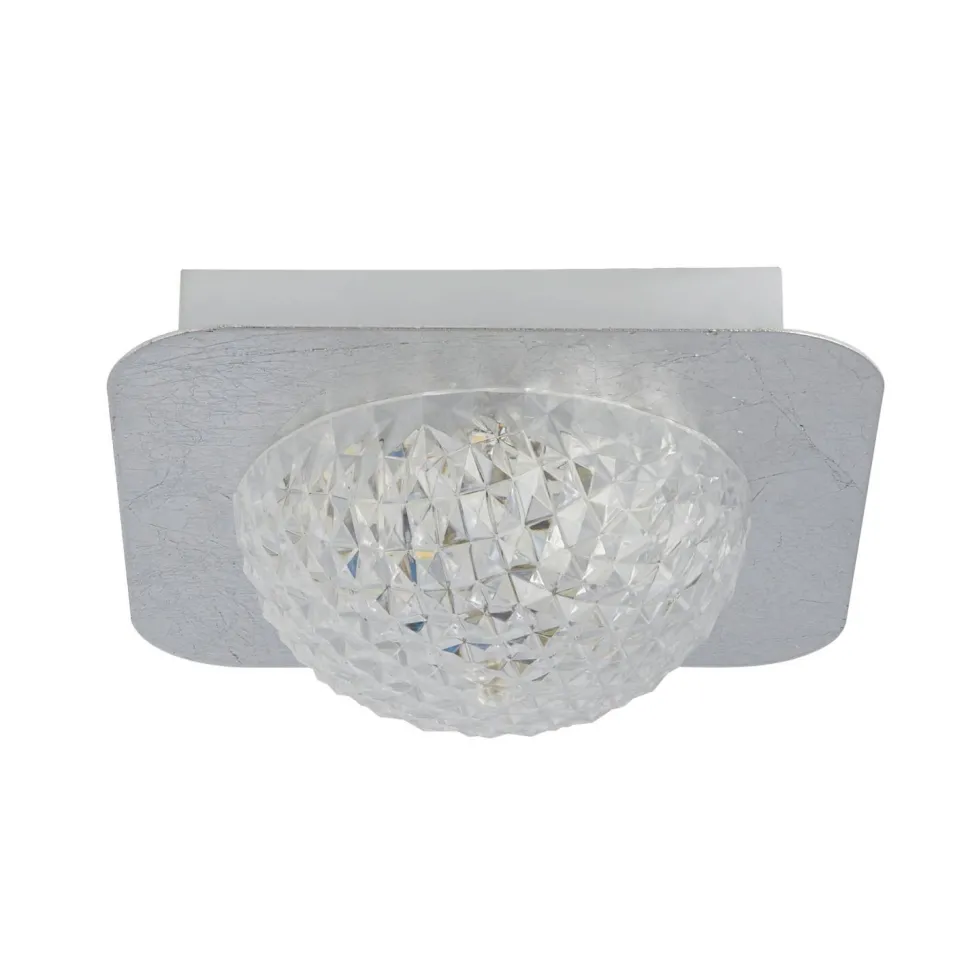 LED Einbauspot in Silber Metall B:18 cm 600 lm Decke