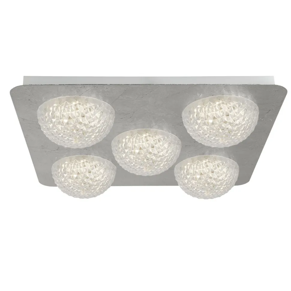 LED Einbauspot in Silber Metall L:43 cm 6 W 5-flammig