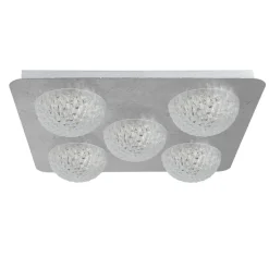 LED Einbauspot in Silber Metall L:43 cm 6 W 5-flammig
