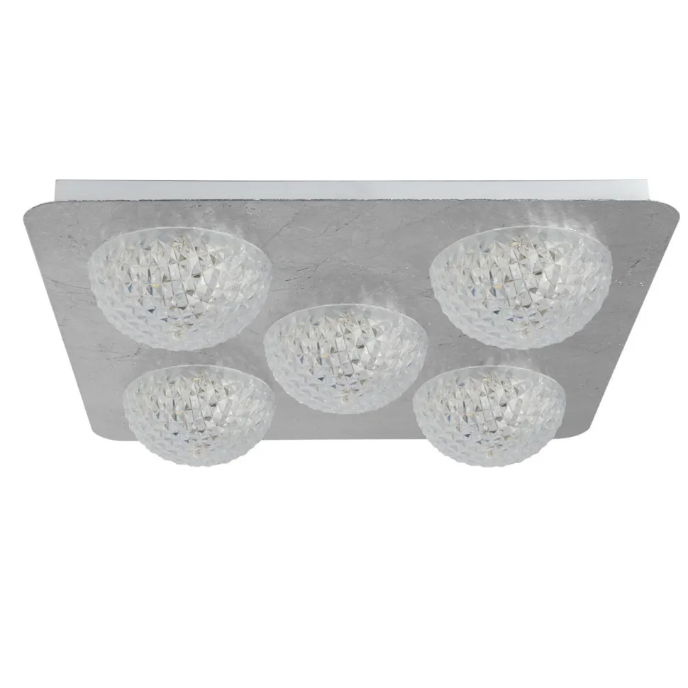 LED Einbauspot in Silber Metall L:43 cm 6 W 5-flammig