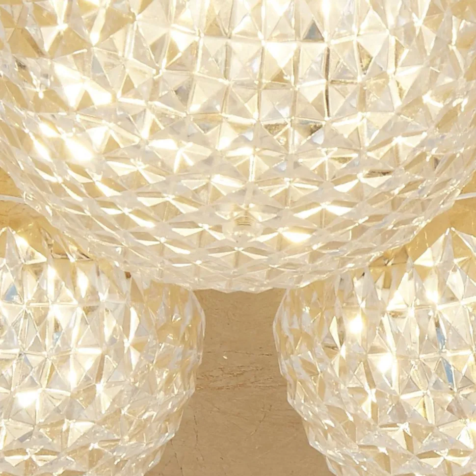 LED Einbaustrahler in Gold Metall Ø35 cm 6 W 3-flammig