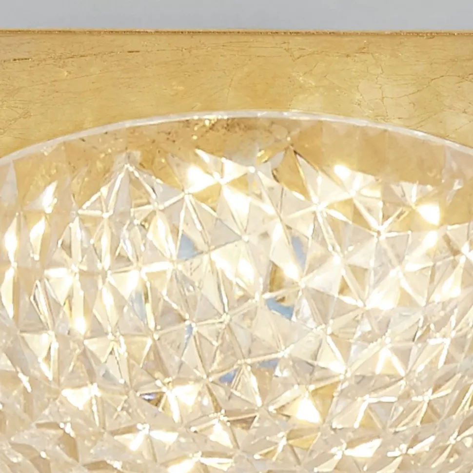 LED Einbaustrahler in Gold Metall B:18 cm 585 lm Decke