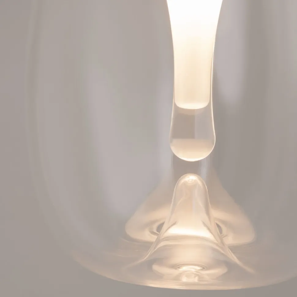 LED Hängelampe Aluminium Glas D: 20 cm rund in Gold