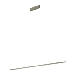 LED Hängelampe Aluminium Seidenolive 32 W 150 cm lang