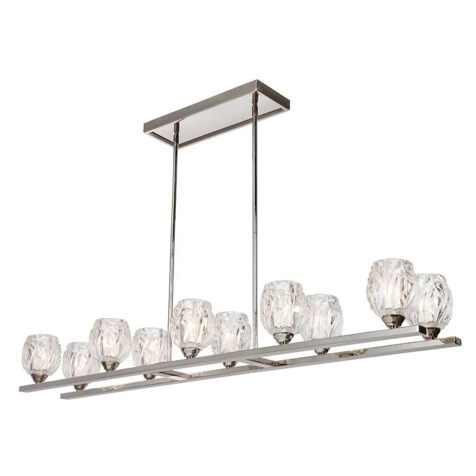 LED Hängelampe DARINA Nickel 124cm Pendelleuchte