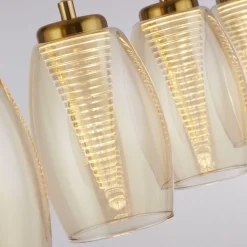 LED Hängelampe Glas 3000 K 4-flammig B: 75,5 cm