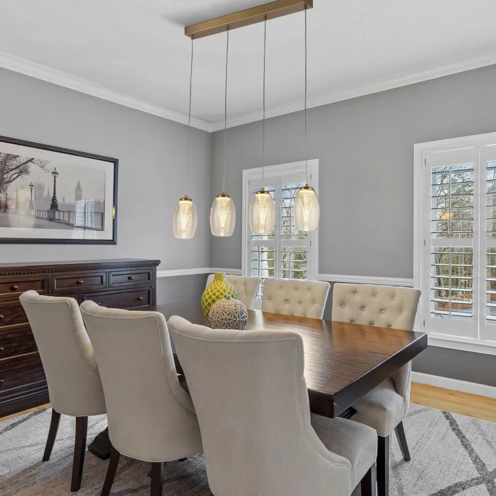 LED Hängelampe Glas 3000 K 4-flammig B: 75,5 cm