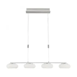 LED Hängelampe Glas in Stahl 108 cm 38 W Fernbedienung