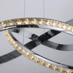 LED Hängelampe in Chrom dimmbar 30 W L:57 cm elegant