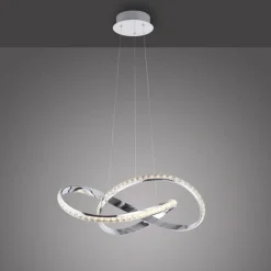 LED Hängelampe in Chrom dimmbar 30 W L:57 cm elegant