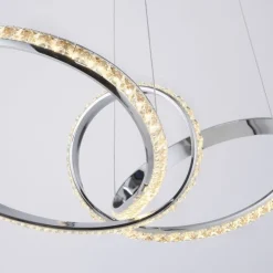 LED Hängelampe in Chrom dimmbar 39 W L:94 cm elegant