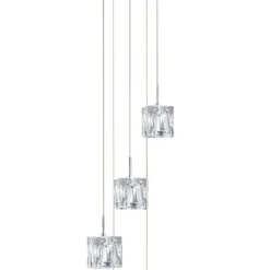 LED Hängelampe in Chrom Glas Metall 3000 K 5-flammig