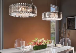 LED Hängelampe Kristall Glas IP44 verstellbar DRAGULJ