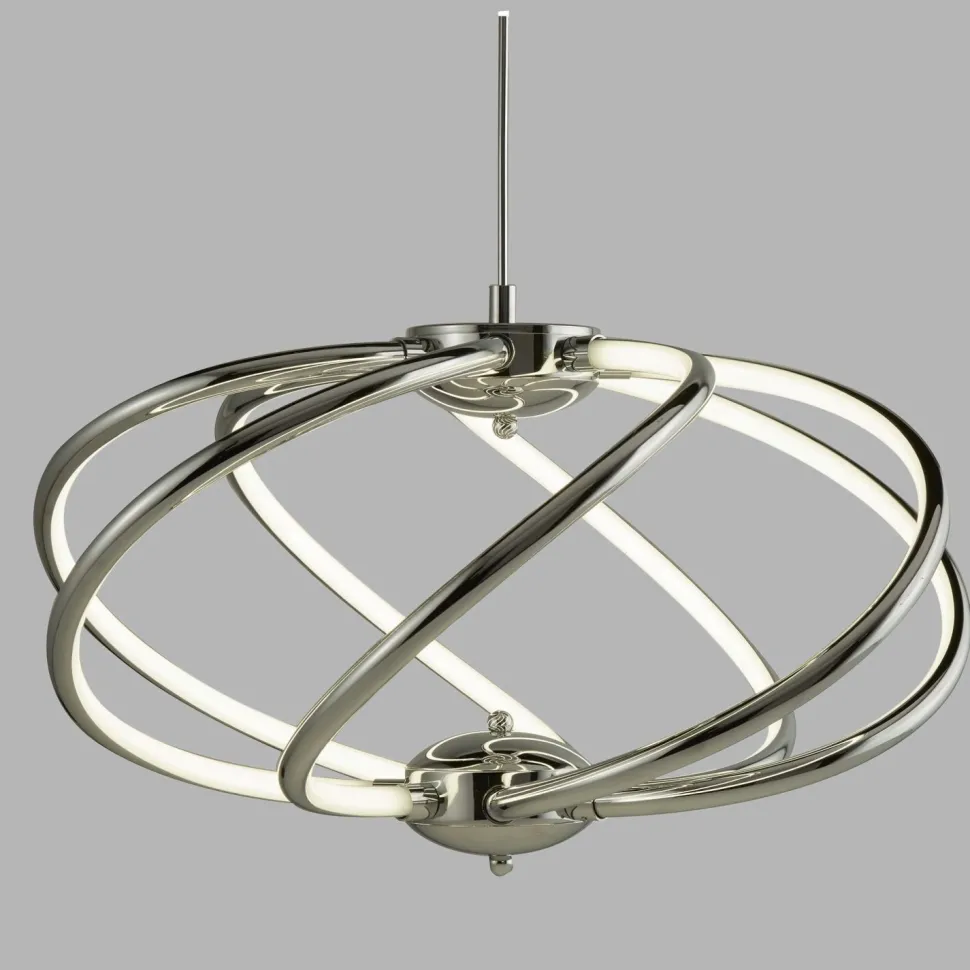 LED Hängelampe Metall D: 51 cm Chrom Weiß 3000 K 2417 lm