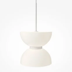 LED Hängelampe Metall Glas D: 22 cm H: max. 350 cm Weiß