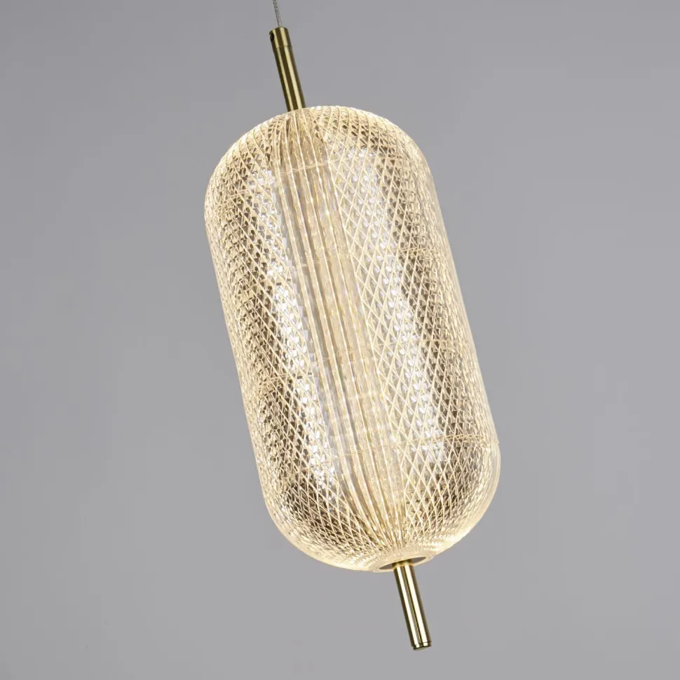 LED Hängelampe Metall in Messing 20 W 1845 lm Ø15 cm