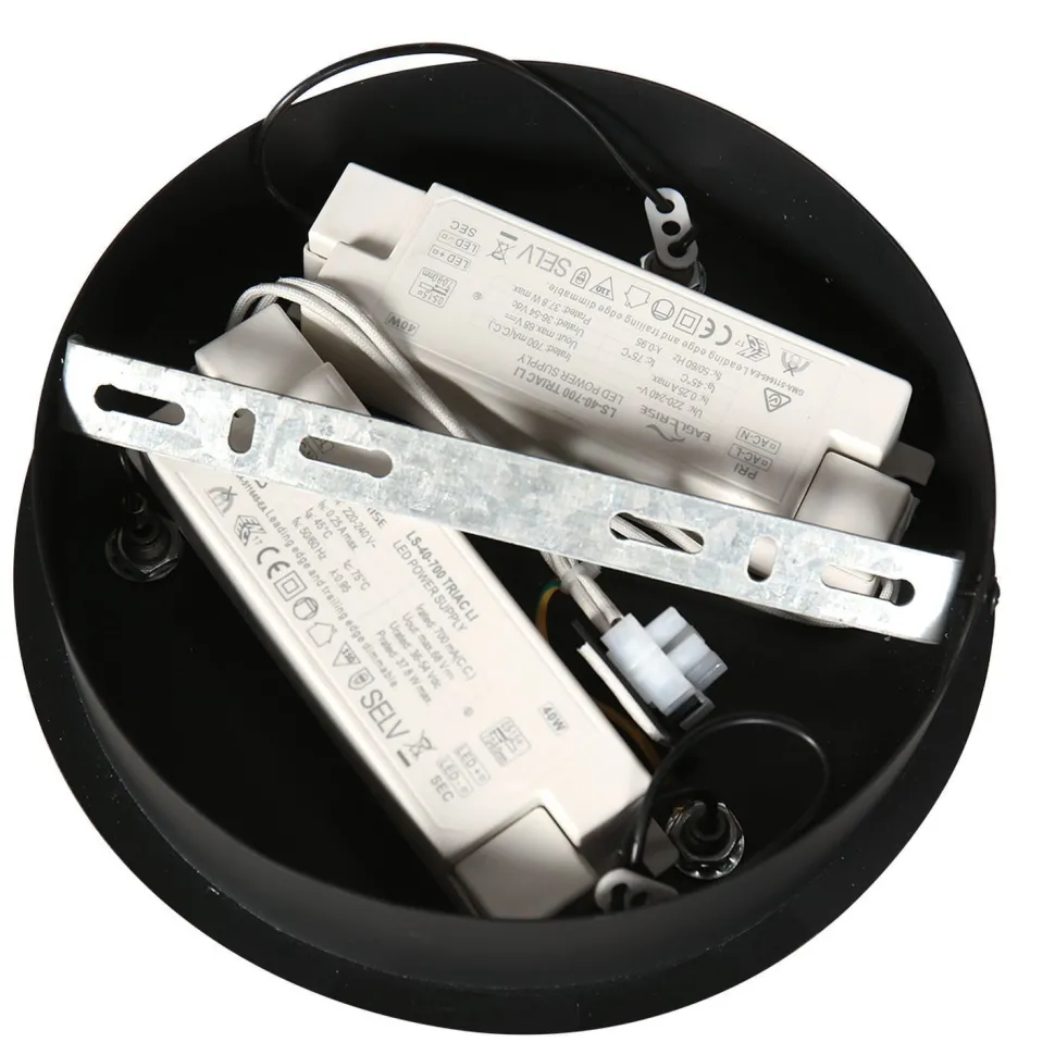 LED Hängelampe Metall Kunststoff 80 cm rund 60 W 2700 K