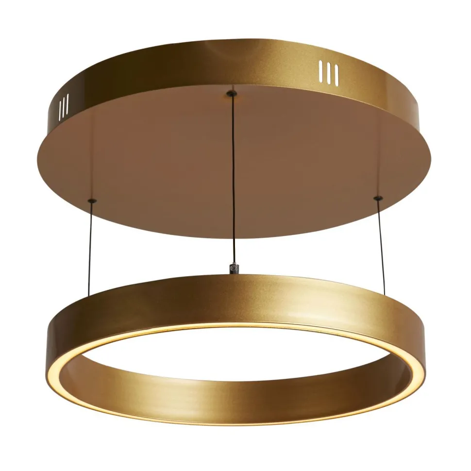 LED Hängelampe Metall rund Ø 44 cm in Gold